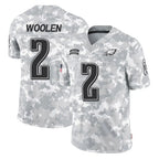 Johmsee P.Eagles #2 Riq Woolen Player Arctic Camo Salute to Service Limited Game Stitched Jerseys