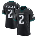Johmsee P.Eagles #2 Riq Woolen Player Black Game Home Stitched Jerseys