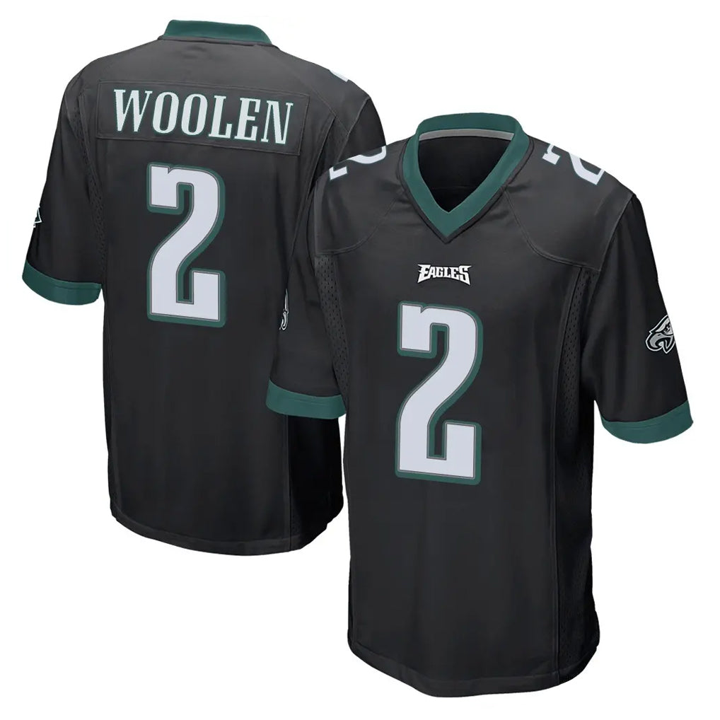 Johmsee P.Eagles #2 Riq Woolen Player Black Home Game Stitched Jerseys
