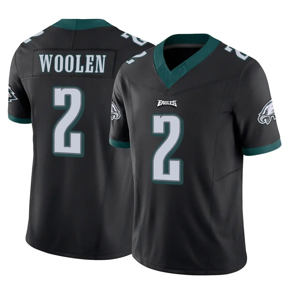 Johmsee P.Eagles #2 Riq Woolen Player Black Limited Vapor F.U.S.E. Home Game Stitched Jerseys