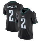 Johmsee P.Eagles #2 Riq Woolen Player Black Limited Vapor Untouchable Home Game Stitched Jerseys