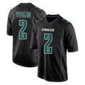 Johmsee P.Eagles #2 Riq Woolen Player Carbon Black Fashion Home Game Stitched Jerseys