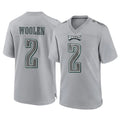 Johmsee P.Eagles #2 Riq Woolen Player Gray Atmosphere Fashion Home Game Stitched Jerseys