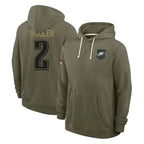 Johmsee P.Eagles #2 Riq Woolen Player Olive Salute to Service Pullover Hoodies Limited Stitched Jerseys