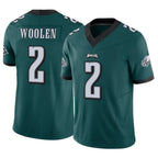Johmsee P.Eagles #2 Riq Woolen Player Team Color Green Limited Vapor F.U.S.E. Home Game Stitched Jerseys