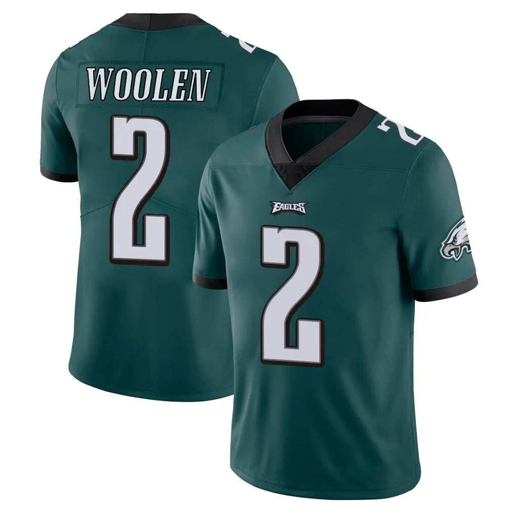 Johmsee P.Eagles #2 Riq Woolen Player Team Color Green Vapor Untouchable Home Game Stitched Jerseys