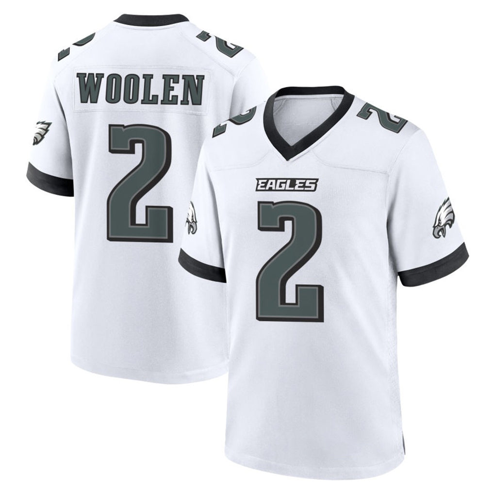 Johmsee P.Eagles #2 Riq Woolen Player White Game Home Stitched Jerseys