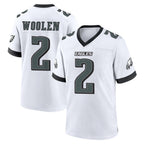 Johmsee P.Eagles #2 Riq Woolen Player White Game Home Stitched Jerseys