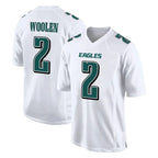 Johmsee P.Eagles #2 Riq Woolen Player White Tundra Fashion Home Game Stitched Jerseys