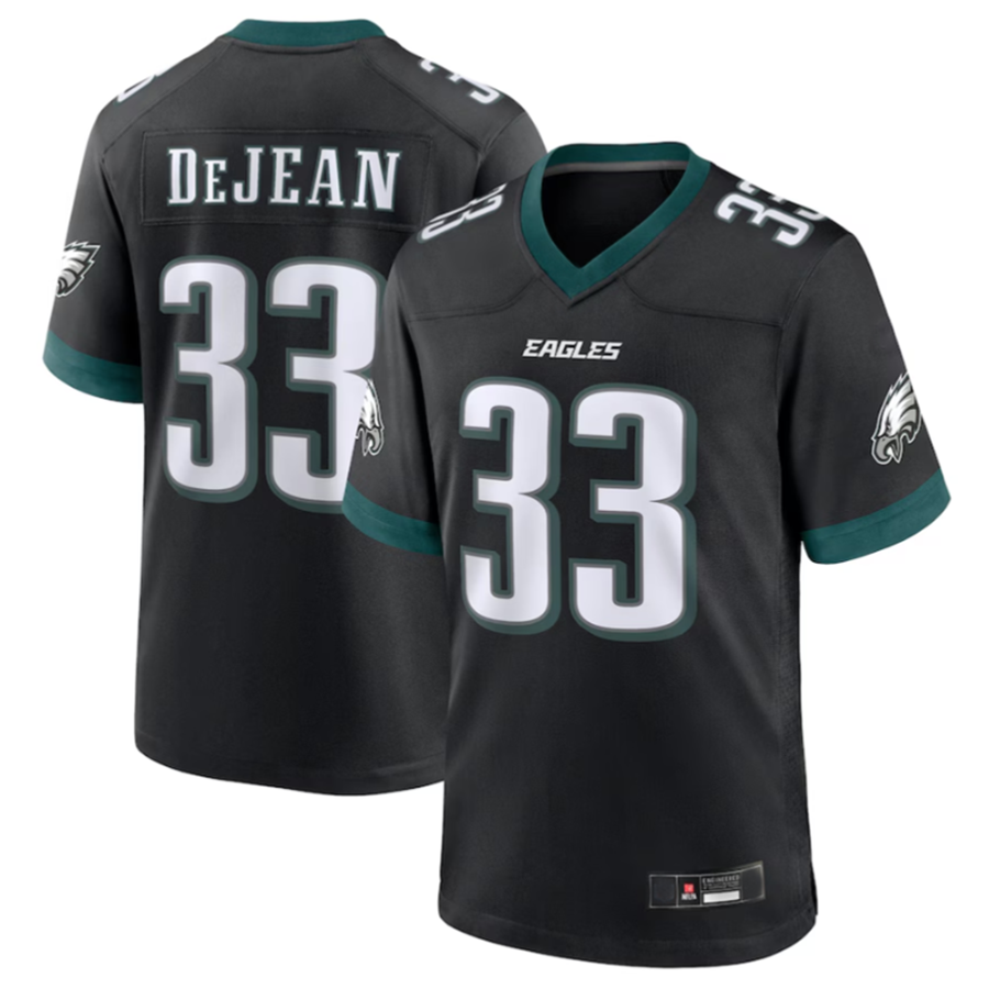Johmsee P.Eagles #33 Cooper DeJean Black 2024 Draft Alternate Player Game Stitched American Stitched Jerseys