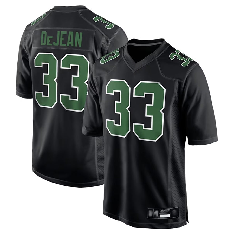 Johmsee P.Eagles #33 Cooper DeJean Player Black Carbon Kelly Stitched Jerseys
