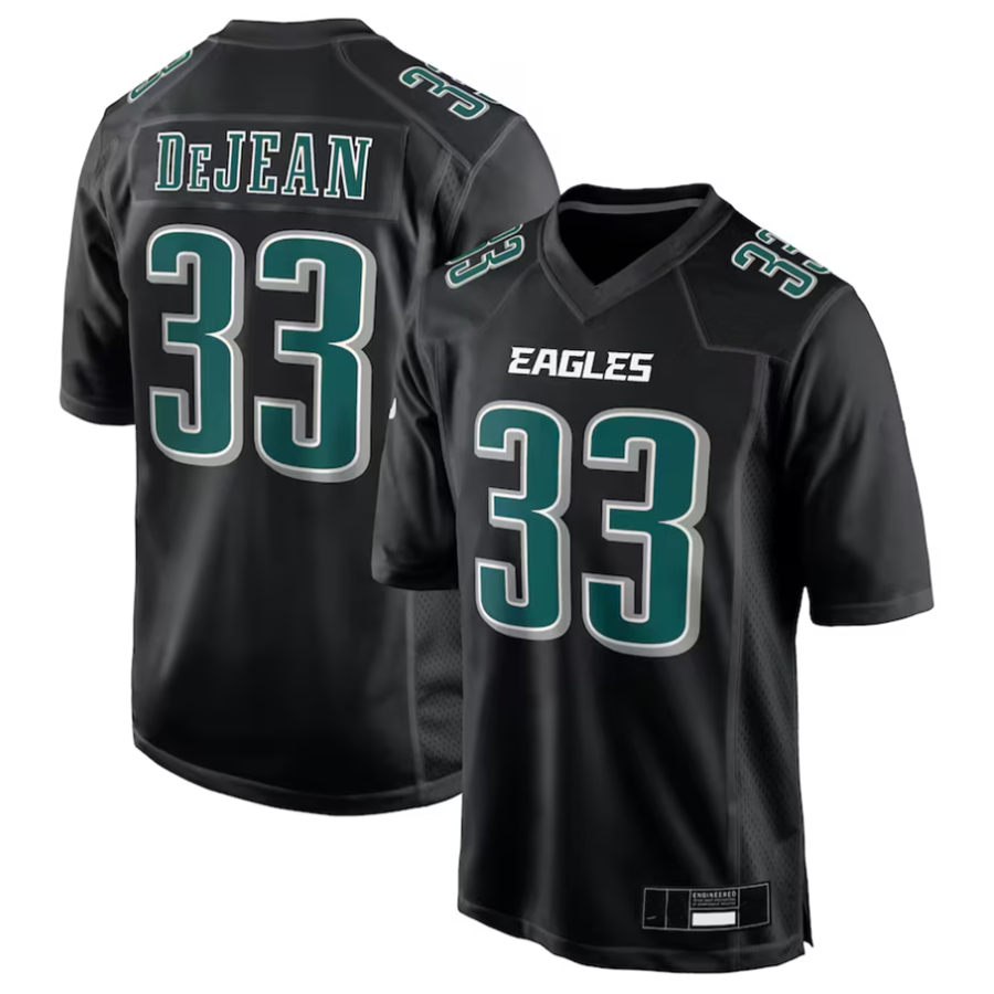 Johmsee P.Eagles #33 Cooper DeJean Player Carbon Black Super Bowl LIX Fashion Game Player Stitched Jerseys