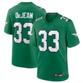 Johmsee P.Eagles #33 Cooper DeJean Player Kelly Green Replica Game Stitched Jerseys