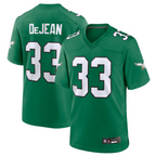 Johmsee P.Eagles #33 Cooper DeJean Player Kelly Green Replica Game Stitched Jerseys
