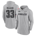 Johmsee P.Eagles #33 Cooper DeJean Player Military Hoodie Gray Salute To Service Stitched Jerseys
