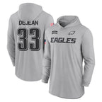 Johmsee P.Eagles #33 Cooper DeJean Player Military Hoodie Gray Salute To Service Stitched Jerseys