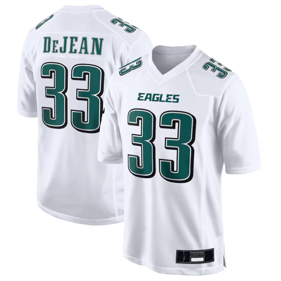 Johmsee P.Eagles #33 Cooper DeJean Player Tundra White Super Bowl LIX Fashion Game Player Stitched Jersey