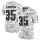 Johmsee P.Eagles #35 Michael Carter II Player Arctic Camo Salute to Service Limited Game Stitched Jerseys