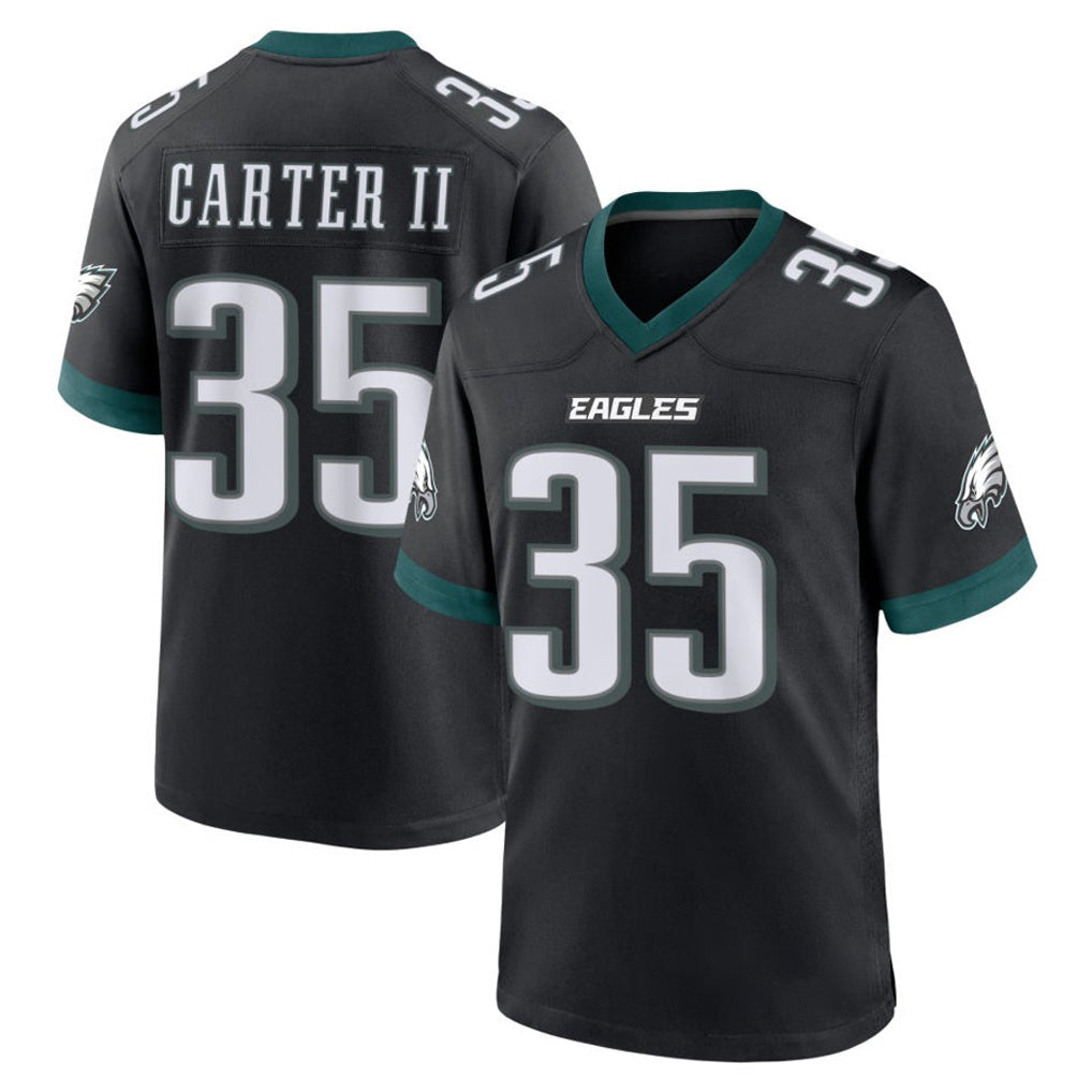 Johmsee P.Eagles #35 Michael Carter II Player Black Game Home Stitched Jerseys