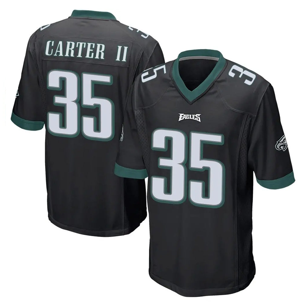 Johmsee P.Eagles #35 Michael Carter II Player Black Home Game Stitched Jerseys