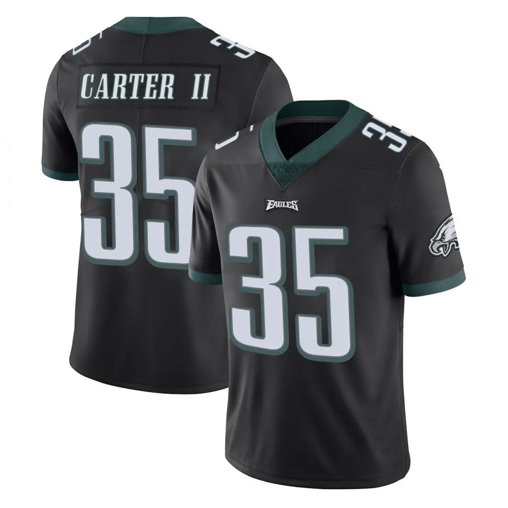 Johmsee P.Eagles #35 Michael Carter II Player Black Limited Vapor Untouchable Home Game Stitched Jerseys