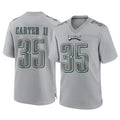 Johmsee P.Eagles #35 Michael Carter II Player Gray Atmosphere Fashion Home Game Stitched Jerseys