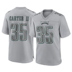Johmsee P.Eagles #35 Michael Carter II Player Gray Atmosphere Fashion Home Game Stitched Jerseys