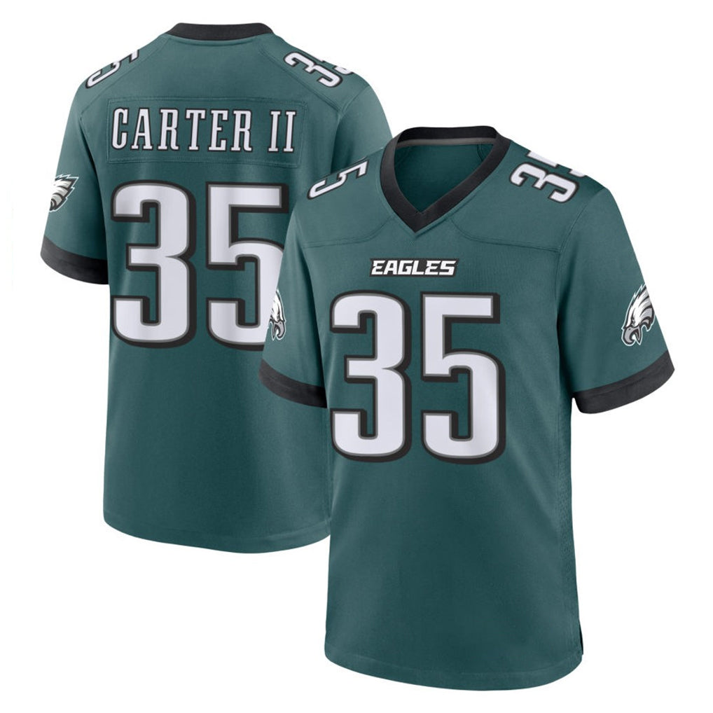 Johmsee P.Eagles #35 Michael Carter II Player Green Home Game Stitched Jerseys