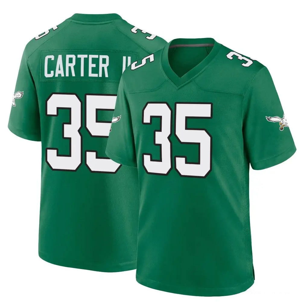 Johmsee P.Eagles #35 Michael Carter II Player Green Kelly Alternate Home Game Stitched Jerseys