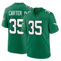 Johmsee P.Eagles #35 Michael Carter II Player Green Kelly Alternate Home Game Stitched Jerseys