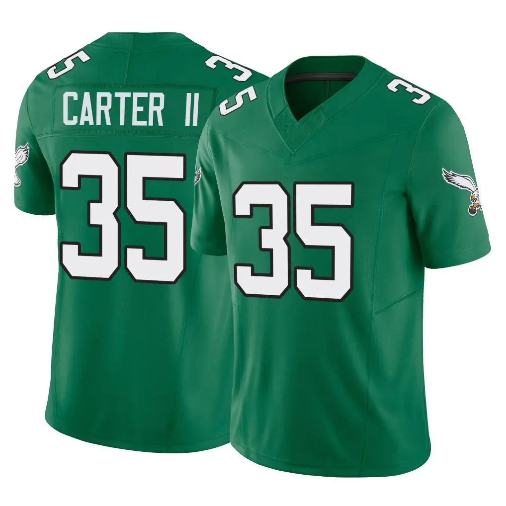 Johmsee P.Eagles #35 Michael Carter II Player Green Kelly Alternate Vapor F.U.S.E. Home Game Stitched Jerseys