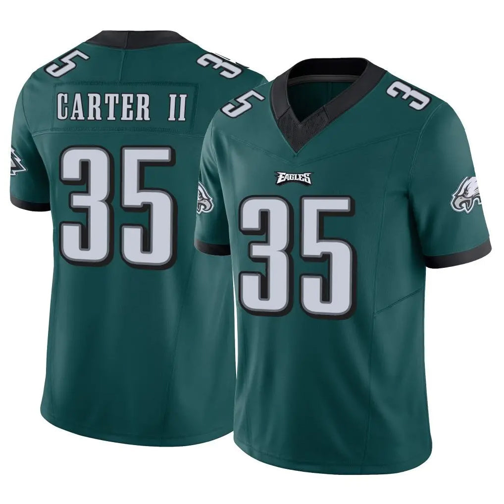 Johmsee P.Eagles #35 Michael Carter II Player Team Color Green Limited Vapor F.U.S.E. Home Game Stitched Jerseys