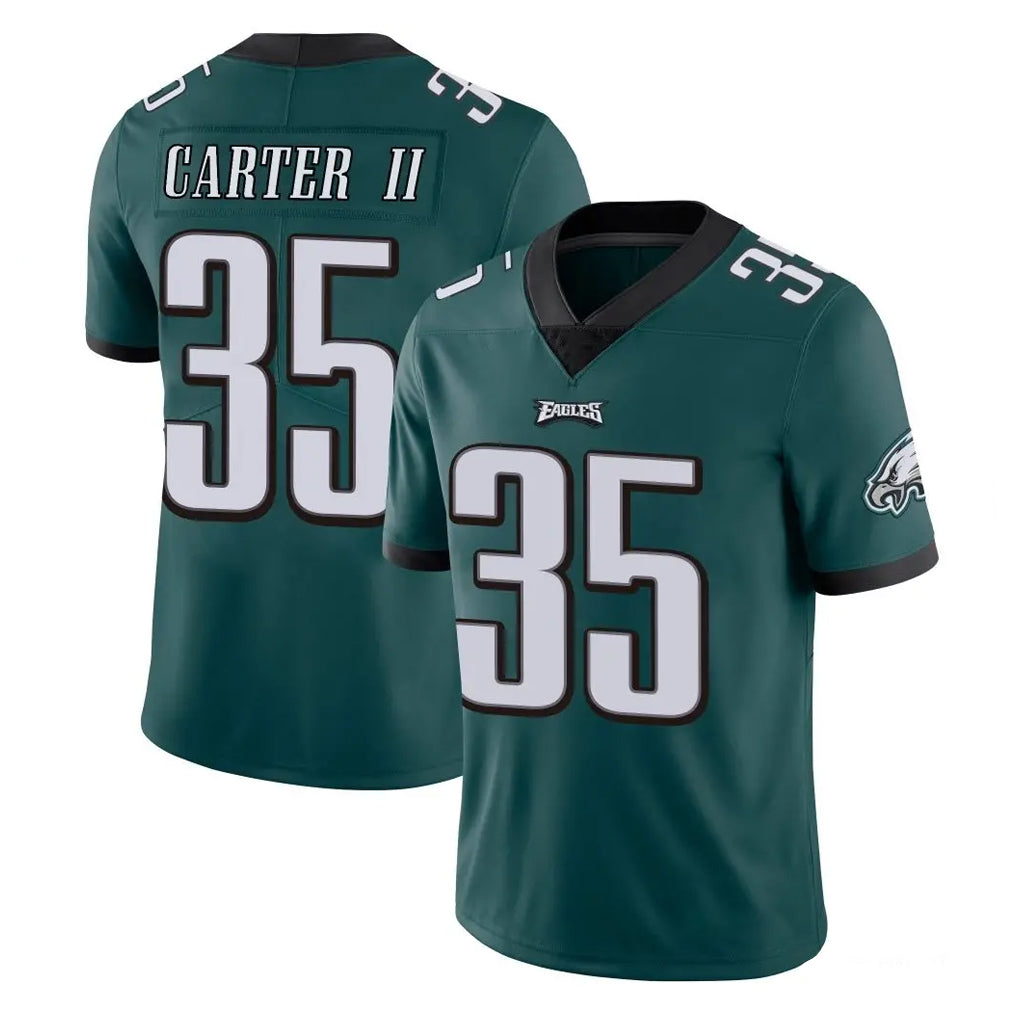 Johmsee P.Eagles #35 Michael Carter II Player Team Color Green Vapor Untouchable Home Game Stitched Jerseys