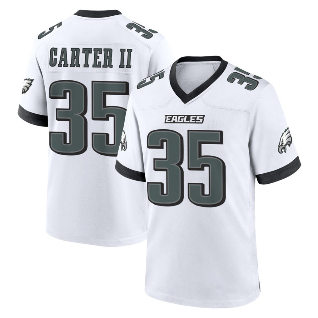 Johmsee P.Eagles #35 Michael Carter II Player White Game Home Stitched Jerseys