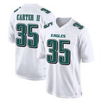 Johmsee P.Eagles #35 Michael Carter II Player White Tundra Fashion Home Game Stitched Jerseys