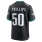 P.Eagles #50 Jaelan Phillips Black Alternate Game Stitched American Football Jerseys