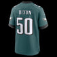 P.Eagles #50 Lance Dixon Midnight Green Team Game Stitched American Football Jerseys