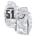 Johmsee P.Eagles #51 Cam Jurgens Player Arctic Camo Salute to Service Pullover Hoodies Limited Game Stitched Jerseys