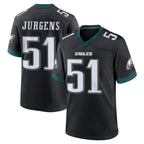 Johmsee P.Eagles #51 Cam Jurgens Player Black Game Home Stitched Jerseys