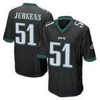 Johmsee P.Eagles #51 Cam Jurgens Player Black Home Game Stitched Jerseys