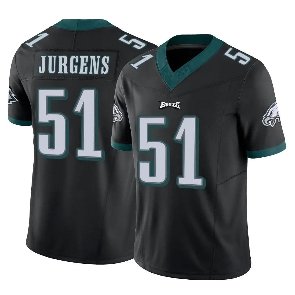Johmsee P.Eagles #51 Cam Jurgens Player Black Limited Vapor F.U.S.E. Home Game Stitched Jerseys