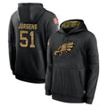 Johmsee P.Eagles #51 Cam Jurgens Player Black Salute to Service Hoodies Limited Game Stitched Jerseys