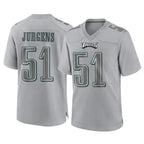 Johmsee P.Eagles #51 Cam Jurgens Player Gray Atmosphere Fashion Home Game Stitched Jerseys