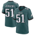 Johmsee P.Eagles #51 Cam Jurgens Player Green Home Game Stitched Jerseys