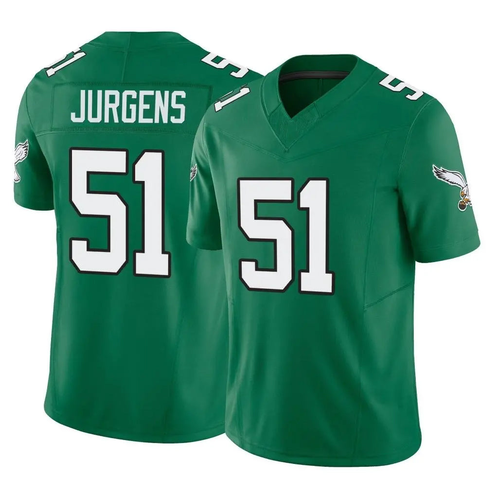 Johmsee P.Eagles #51 Cam Jurgens Player Green Kelly Alternate Vapor F.U.S.E. Home Game Stitched Jerseys