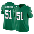 Johmsee P.Eagles #51 Cam Jurgens Player Green Kelly Alternate Vapor F.U.S.E. Home Game Stitched Jerseys