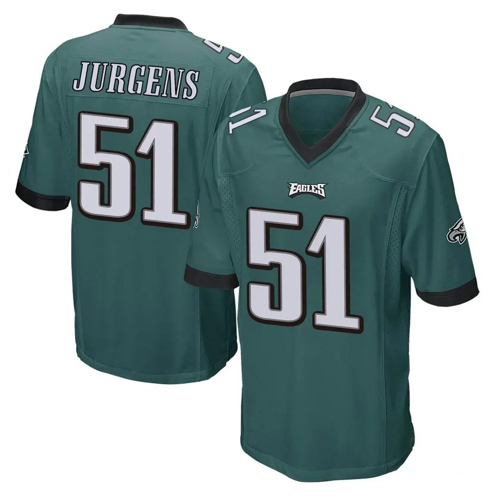 Johmsee P.Eagles #51 Cam Jurgens Player Team Color Green Home Game Stitched Jerseys