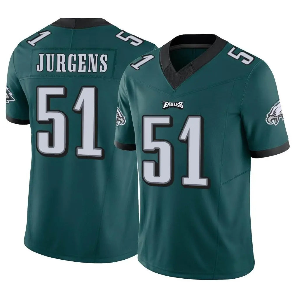 Johmsee P.Eagles #51 Cam Jurgens Player Team Color Green Limited Vapor F.U.S.E. Home Game Stitched Jerseys