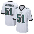 Johmsee P.Eagles #51 Cam Jurgens Player White Home Game Stitched Jerseys