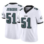 Johmsee P.Eagles #51 Cam Jurgens Player White Limited Vapor F.U.S.E. Home Game Stitched Jerseys